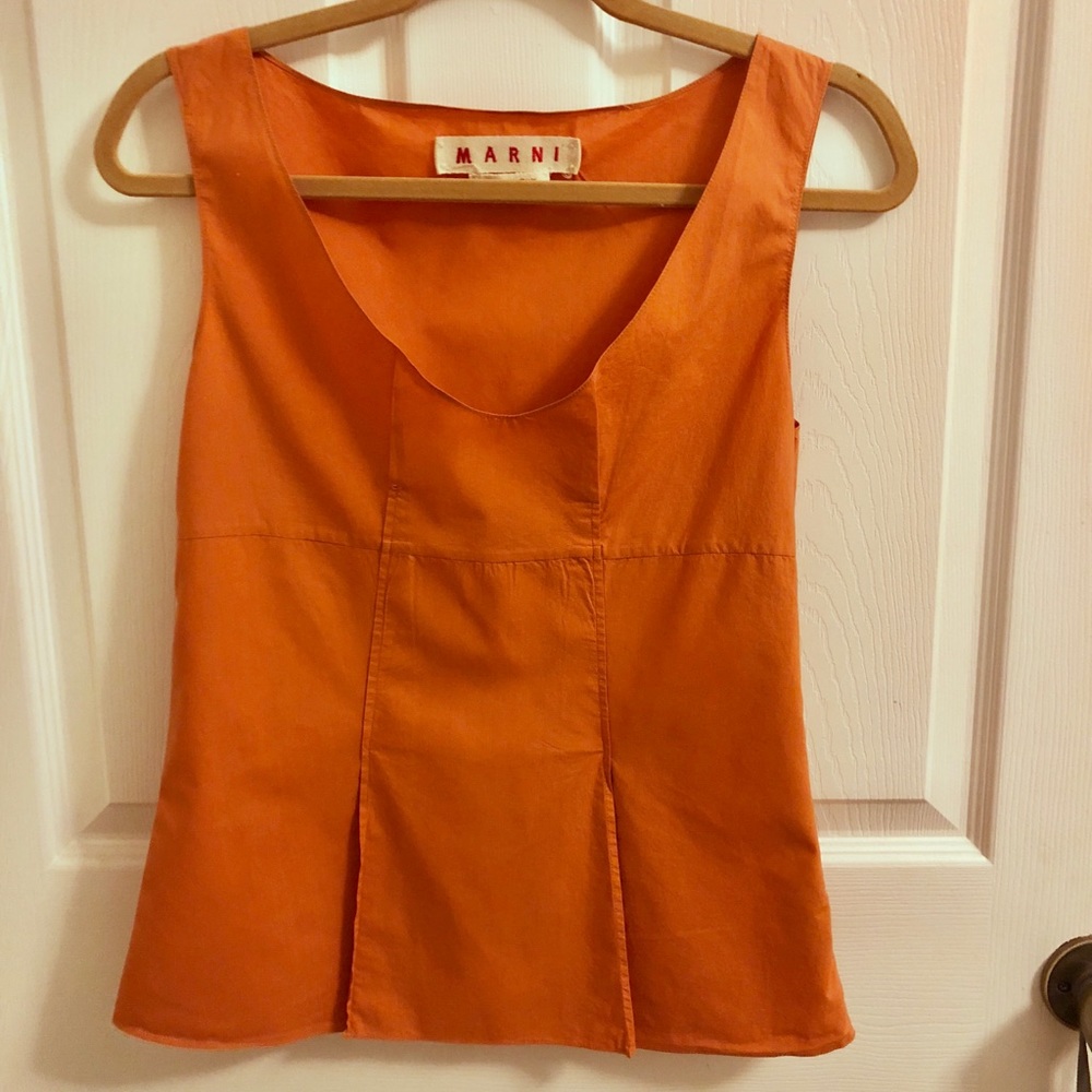 Marni 100% cotton pleated top